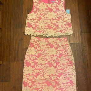 Two Piece Laced Skirt Set